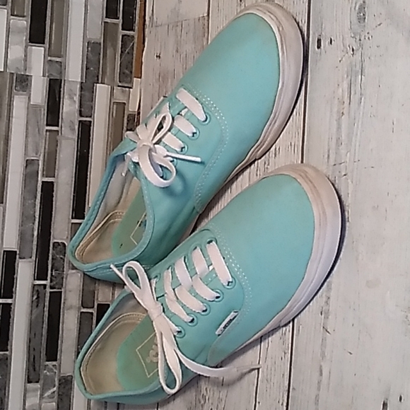 Vans blue white canvas shoes 7 - Picture 1 of 6